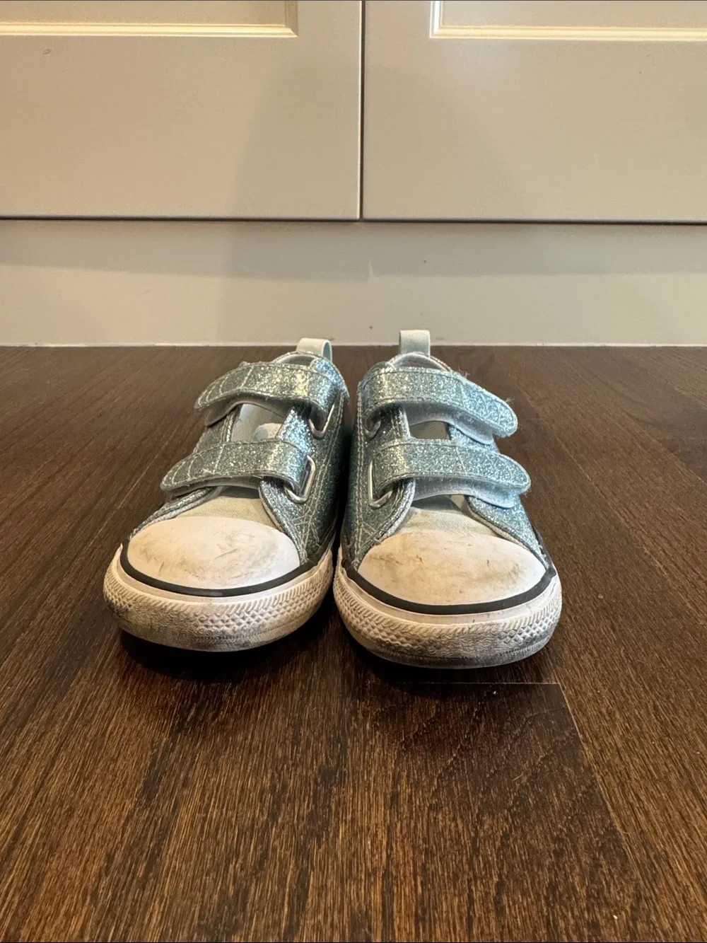 Converse Chuck Taylor All Star Glitter Sneakers Winter Slay Blue Toddler Girls 9